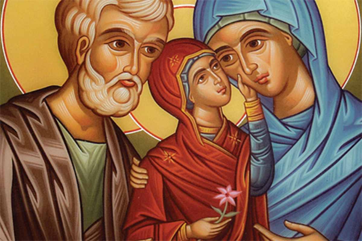 santi anna e gioacchino con la madonna bambina