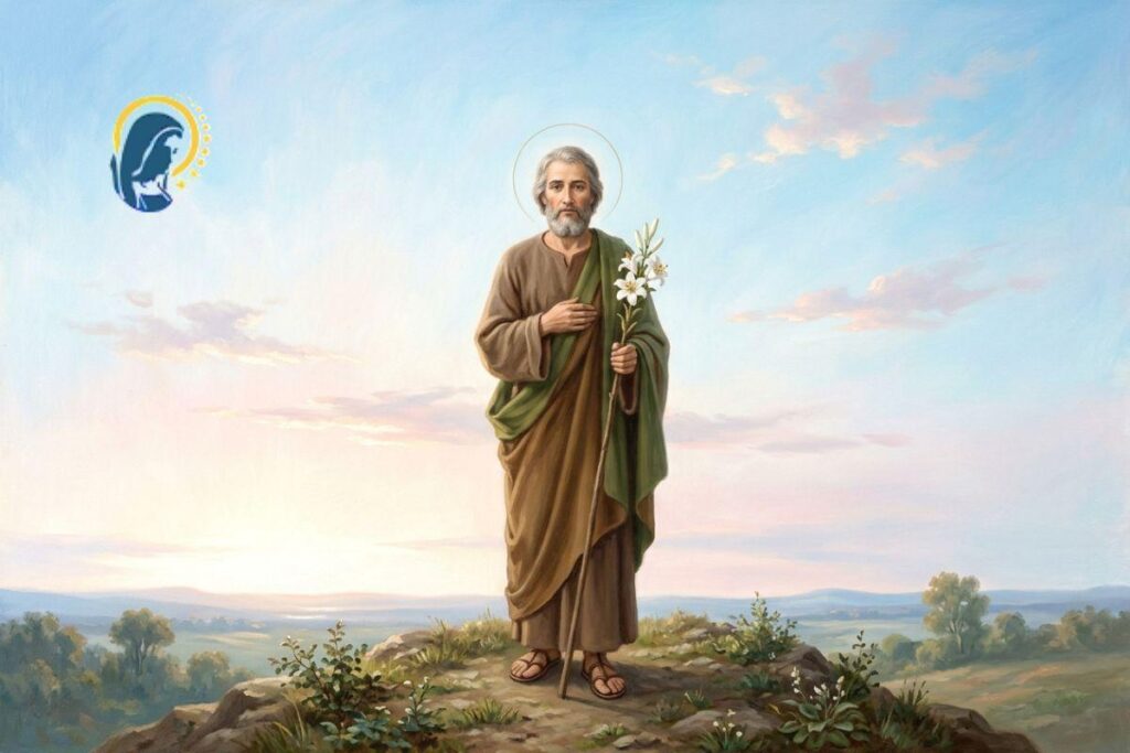 san giuseppe con giglio in mano