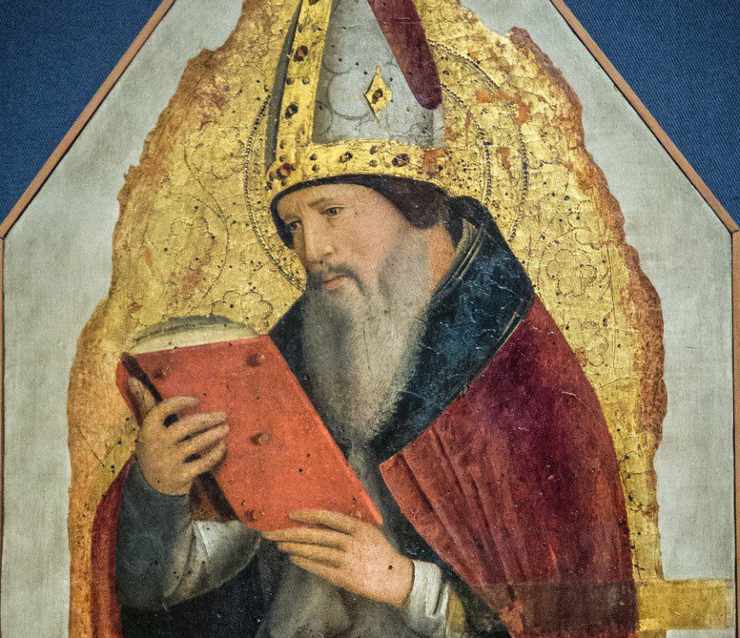 sant'agostino con un libro in mano