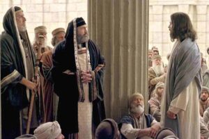 Gesù discute con scribi e farisei