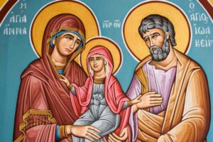maria con i suoi genitori