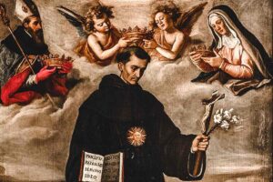 san nicola da tolentino circondato da angeli