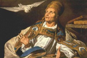 san gregorio magno che guarda al cielo