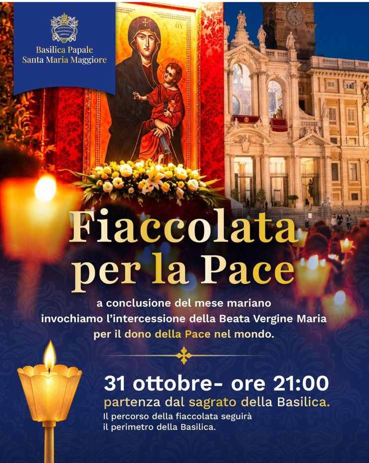 manifesto Fiaccolata per la pace Roma