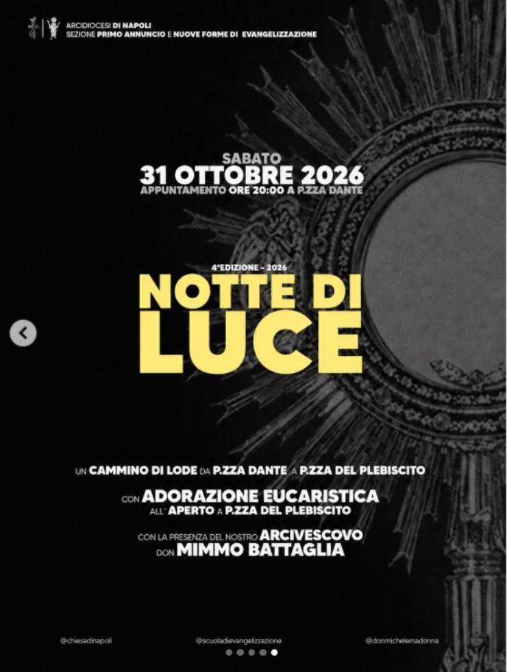 manifesto iniziativa Napoli Notte di Luce