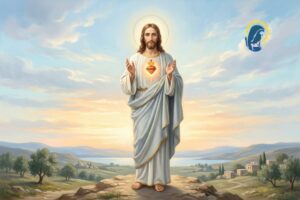 sacro cuore di gesù con braccia aperte