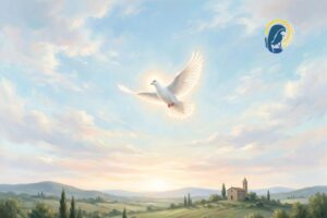 colomba dello spirito santo in cielo