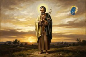 san giuseppe che prega con il capo chino