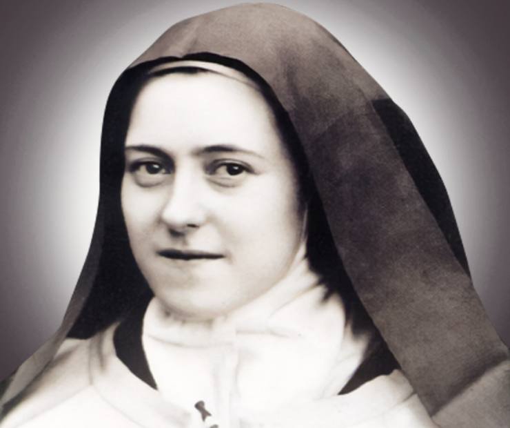 santa teresa di lisieux in bianco e nero